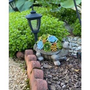 11.5 Inch Solar Garden Statues Turtle Figurine Lights for Outside Garden
